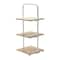 24'' White Modern Decorative Tray with 3 shelves